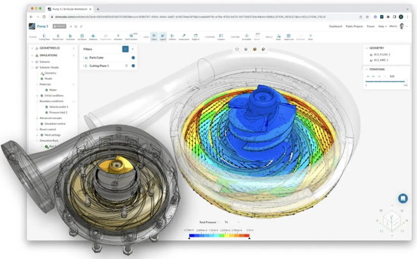 ポンプ内の流れ